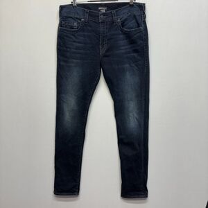 True Religion Men Rocco Relaxed Skinny Jeans Size 36 36x33 Blue Denim C068 -24